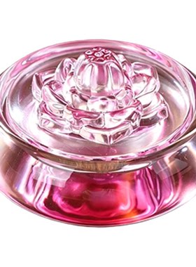兰斋 芙蕖火锅砚台带盖书法专用创意中国风莲花造型墨碟水晶玻璃墨盒墨水墨汁墨池小楷毛笔精致女生礼物墨蝶