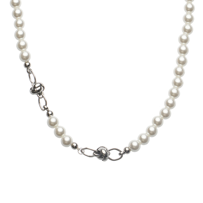 GuangYu珍珠项链男高级感不对称设计轻奢小众气质锁骨链女配饰潮