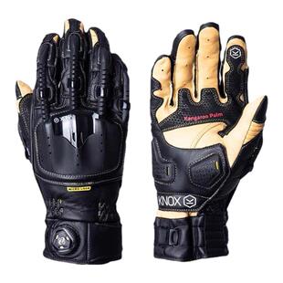 英国Knox骨骼手套四代机械摩托车快拆赛车防摔竞技碳纤维纯皮机车
