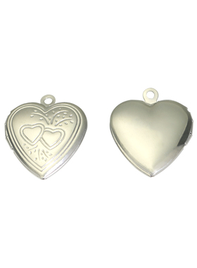 光面心形相盒可打开放照片不锈钢