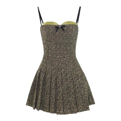 VEECOZHAO编织粗花呢吊带连衣裙