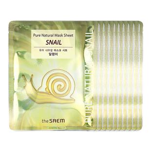 韩国The Saem/得鲜蜗牛面膜补水保湿提亮肤色30片