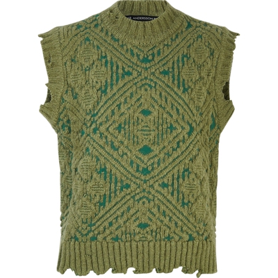 【折扣】Andersson Bell男士仿旧提花针织背心