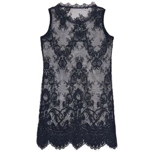 2026春装新款韩版蕾丝打底衫女春夏遮臀内搭洋气中长款网纱上衣潮