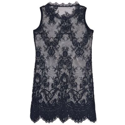 2025秋装新款韩版蕾丝打底衫女秋冬遮臀内搭洋气中长款网纱上衣潮