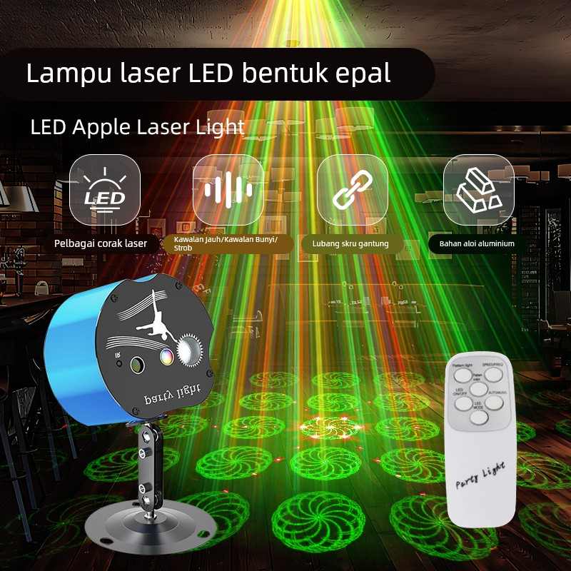 家庭唱歌ktv氛围灯声控旋转彩灯舞台灯光镭射灯激光灯酒吧闪光灯