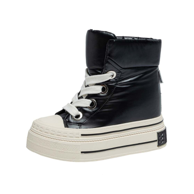 厚底内增高12CM冬季加绒高帮棉鞋