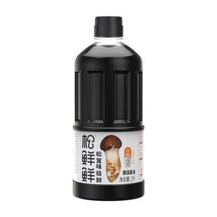松鲜鲜松茸味极鲜1L*1瓶0添加特级酿造酱油生抽炒菜蘸食清蒸