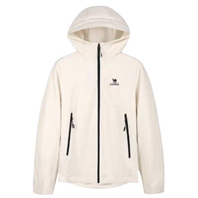 骆驼户外软壳衣外套女款2025春秋加绒防水户外连帽登山服运动夹克