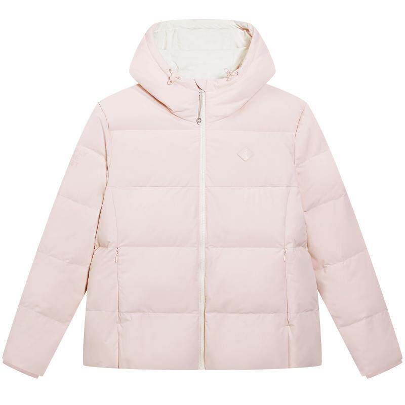 特步羽绒服女士2025年冬季新款运动上衣保暖风衣外套975428190034