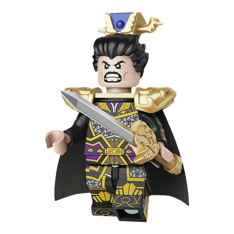中国古代士兵三国小侠蜀魏吴汉铁甲马车军团人仔积木儿童拼装玩具