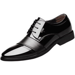 蜻蜓牌男鞋真皮透气2025春秋新款男士商务正装皮鞋内增高英伦婚鞋