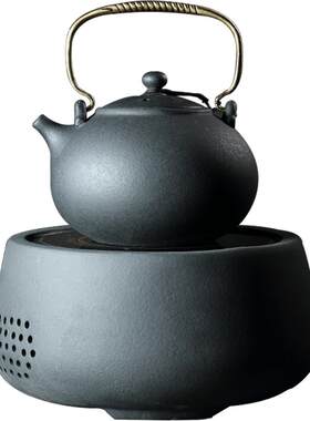 容山堂火山石陶瓷黑茶烧水壶茶具