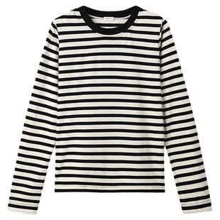 STELLAM|100%匹马棉T恤女极简修身螺纹肌理亲肤打底衫-PIO