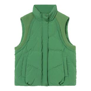 糖皮出品 冷风过境 90%白鹅绒 肩部拼接冬季厚实保暖羽绒背心马甲