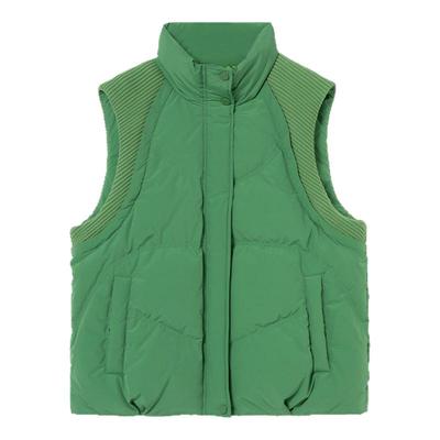 糖皮出品 冷风过境 90%白鹅绒 肩部拼接冬季厚实保暖羽绒背心马甲