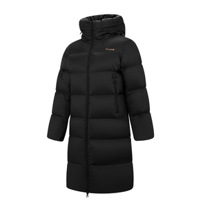 乔丹蓄热羽绒服女士2025冬季新款防泼水抗静电长款防风御寒外套