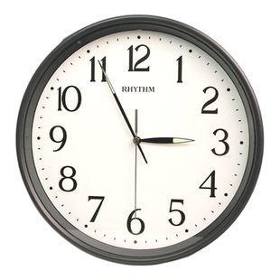 RHYTHM丽声钟表卧室挂钟客厅2026新款创意免打孔钉简约石英钟挂表