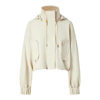 尹默休闲感连帽短外套