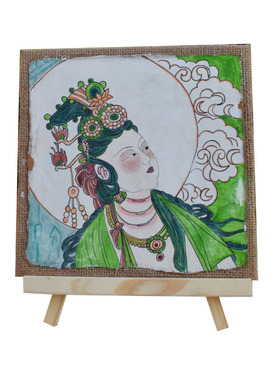 非遗文化敦煌泥板画diy材料包涂色壁画手工团建亲子活动暖场沙龙