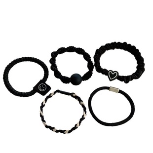 新款咖色气质扎头发绳女夏季高弹力耐用橡皮筋低马尾头绳发圈头饰