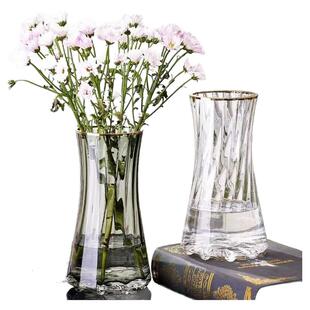 现代简约玻璃花瓶ins风高级感水养鲜花北欧客厅家居插花创意摆件