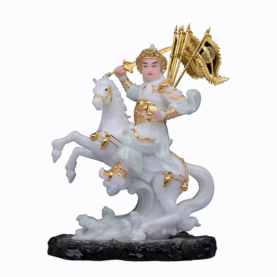 报马将军神像黄小跑黄小报左右对马像体汉白玉堂口家用供奉摆件