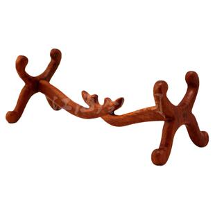 实木如意托架 酸枝木象牙烟斗如意架 工艺品摆件牛角托架子 底座