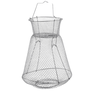 折叠不锈钢丝鱼护鱼篓网兜海钓装鱼螃蟹金属鱼笼速干便携渔网钓鱼