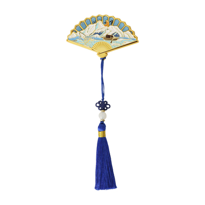 杜甫草堂西岭雪月旋转扇形冰箱贴