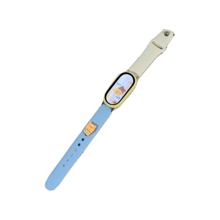 黄油小熊适用小米手环9表带10手表智能手环8代可爱夏天硅胶表链保护壳NFC版陶瓷透气通用配件粉色蓝色舒适