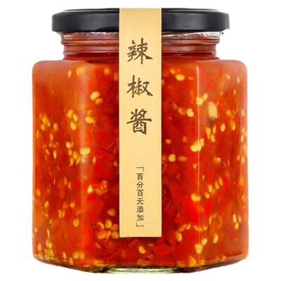 小六棱玻璃瓶子玻璃罐带盖六角蜂蜜密封罐柠檬膏食品级果酱辣椒酱
