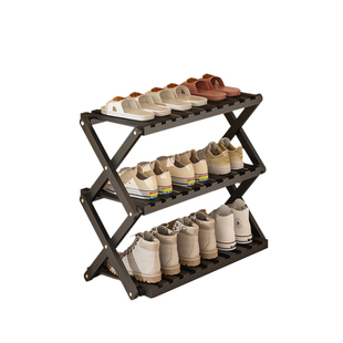 宿舍鞋架小型折叠学生桌下免安装家用门口多层收纳置物架简易鞋柜