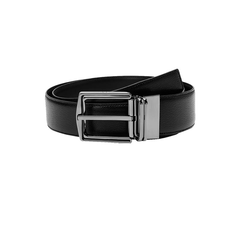 【自營(yíng)】杰尼亞 ZEGNA 男士牛皮針扣可裁剪雙面旋轉(zhuǎn)皮帶腰帶3.5cm