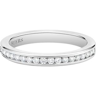 [新年礼物]De Beers 戴比尔斯 Eternity 半圈镶钻铂金戒指