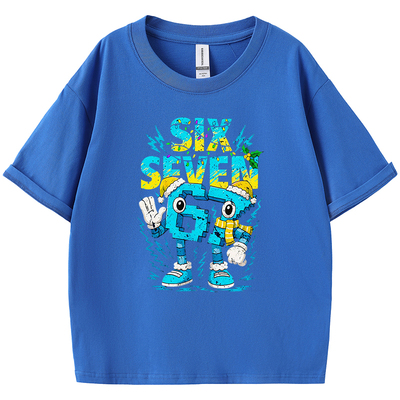 窃取脑腐67儿童衣服 steal a brainrot童装  67 shirt儿童短袖t恤