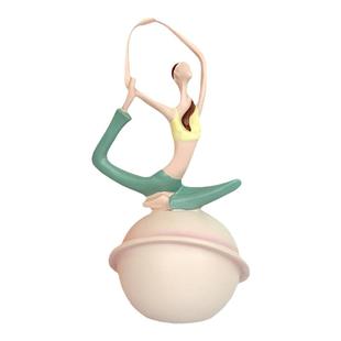 创意瑜伽体式摆件工艺品瑜珈馆树脂少女人物装饰品普拉提女孩摆设