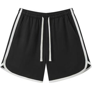 森马家居服女纯棉短裤运动裤夏季宽松睡裤家居裤子复古撞色休闲裤