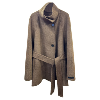 立领短款牦牛绒双面羊毛大衣女25年秋冬新款韩版时尚气质毛呢外套