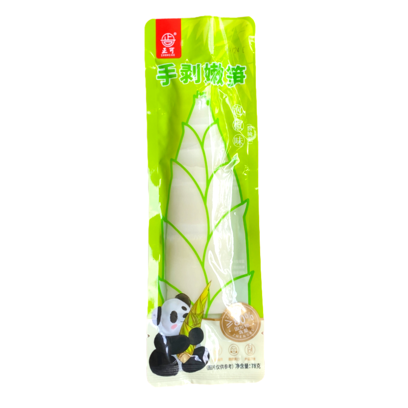 正可手剥嫩笋去壳泡椒味竹笋尖片