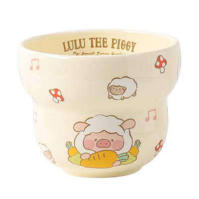 川岛屋&lulu猪联名手握咖啡杯子