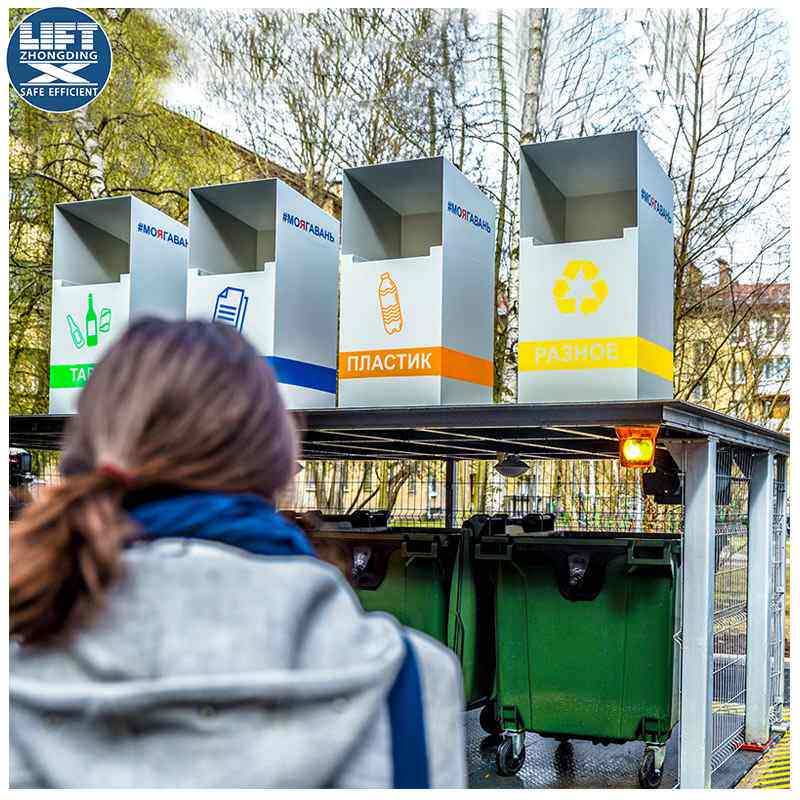 垃圾桶升降机地藏式固定剪叉式电动液压地埋垃圾箱升降平台