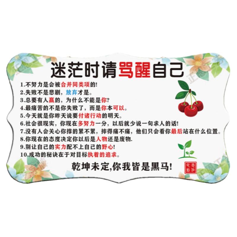 迷茫时请骂醒自己挂牌考学党神器学生励志用品奖励礼品书房提示牌