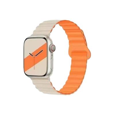 iwatch手表表带硅胶磁吸双色