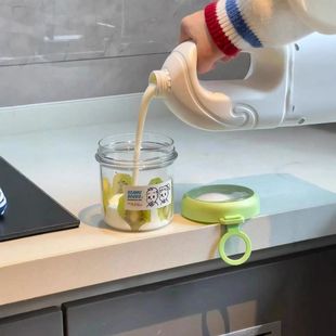 沙拉杯隔夜燕麦杯带盖带勺密封便携早餐杯酸奶麦片罐子牛奶杯保鲜