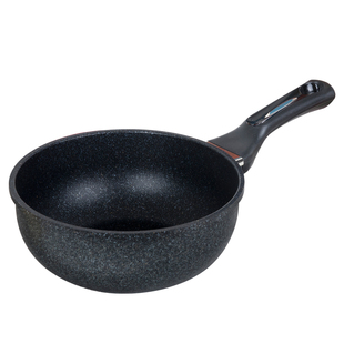 韩国进口迷你麦饭石小炒锅不粘锅宝宝辅食锅家用泡面锅热粥炒菜锅