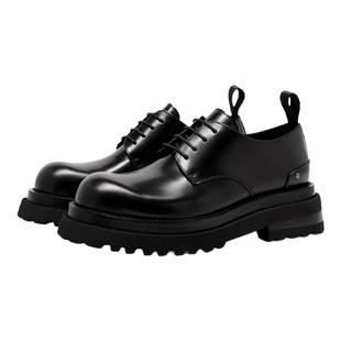 [高级羊皮内里]BOSSSUNWEN/博斯·绅威皮鞋男商务休闲厚底德比鞋