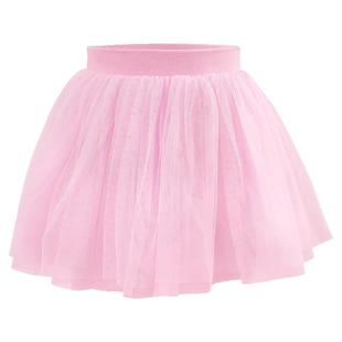 儿童舞蹈服半身裙女童跳舞蓬蓬裙舞蹈裙纱裙练功服短裙女白色裙子