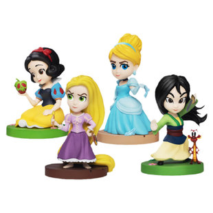 【自营】野兽王国迪士尼公主系列白雪公主花木兰Q版手办摆件礼物