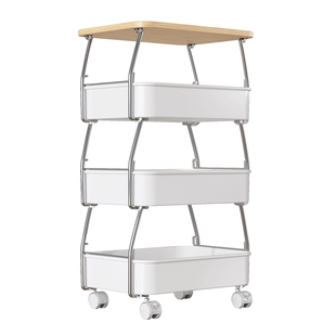 弗林斯零食置物架客厅移动小推车高颜值家用网红落地多层收纳架子